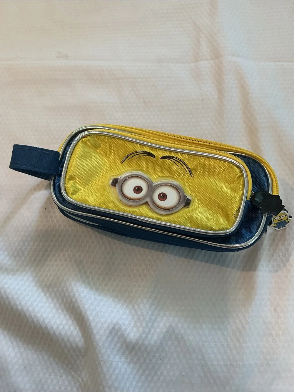 Kids Cartoon Eye Pencil Case - Yellow and Navy